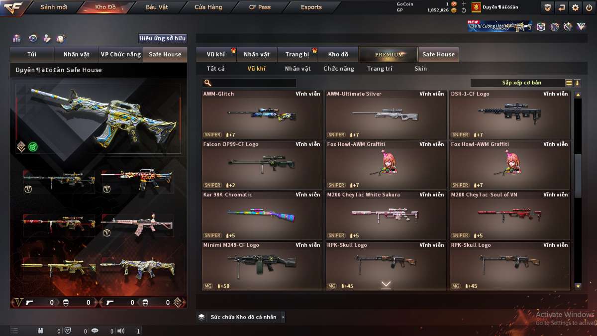 shop acc cf uy tin gia re